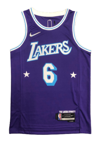 LeBron James #6 La Lakers NBA 75 SWINGMAN