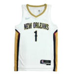 Zion Williamson #1 Pelicans NBA 75 SWINGMAN biała