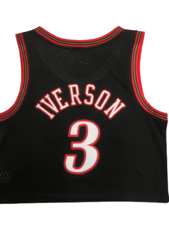 Damski Top Allen Iverson #3 Philadelphia 76ers NBA Retro