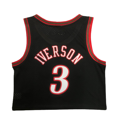 Damski Top Allen Iverson #3 Philadelphia 76ers NBA Retro