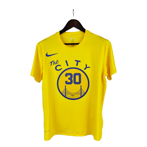 Koszulka NBA Stephen Curry 30 T-shirt Warriors żółta