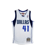 Dirk Nowitzki #41 Dallas Mavericks 2010-11 Retro NBA Jersey biała